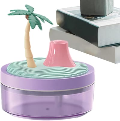 Mini luchtbevochtiger - Persoonlijke diffuser - Kamer verfrissen - Stille werking - 11.1 x 12.7 cm - Kokosnootboom