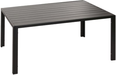 Aluminium eettafel MCW-N40, tafel bistrotafel tuintafel balkontafel, weerbestendig 140x80cm ~ antraciet