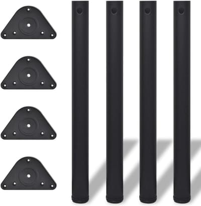 Tafelpoten Set - Meubelpoten 4 stuks - Meubels Maken - In Hoogte Verstelbaar - 710 mm - Zwart