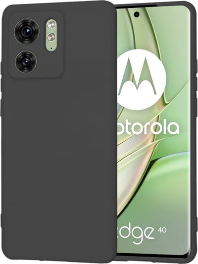 Hoesje geschikt voor Motorola Edge 40 - Techsuit Soft Flex Silicone Back Cover - Black