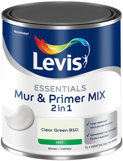 Levis - Essentials Mur & Primer Mix - Clear Green B10 - Mengverf - 1 L