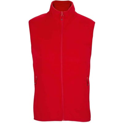 SOLS Uniseks Microfleece gerecyclede bodywarmer voor volwassenen (Rood)