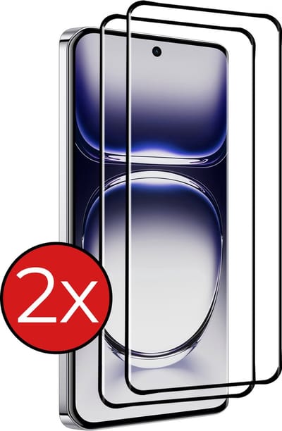 Screenprotector - 2 Stuks - Geschikt voor OPPO Reno 12 - Full Cover - Beschermglas - Gehard Glas - Tempered Glass - Screen Protector