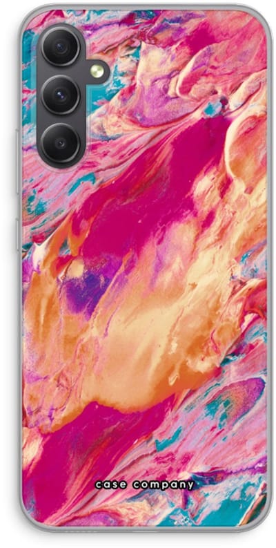 Case Company® - Hoesje geschikt voor Samsung Galaxy A34 hoesje - Pastel Echoes - Soft Cover Telefoonhoesje - Bescherming aan alle Kanten en Schermrand