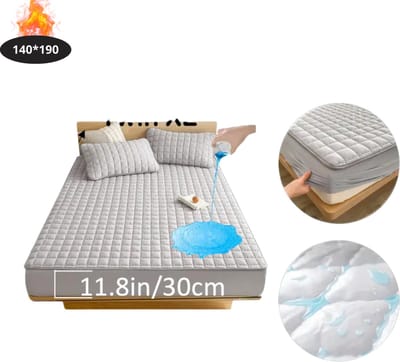 Nivard Waterdicht Hoeslaken - Beddengoed - Fitted Sheet - Bed - Lichtgrijs 140x190