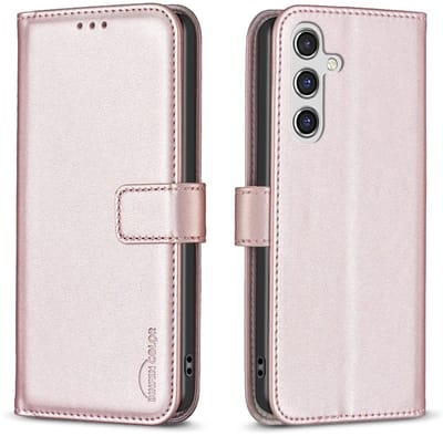 BINFEN Hoesje - Geschikt voor Samsung Galaxy A36 Hoesje - BINFEN Color Book Case - Rose Gold