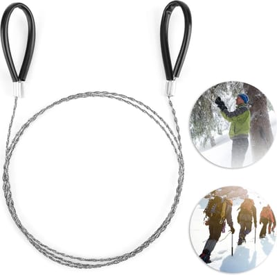 1 stuk - Zwart Draad Zaag - 80CM draadhaspel zaag - buitendraad haspel zaag - Wandelen 、Nood 、Reizen 、Camping Survival Tool - voor kampeeruitrusting