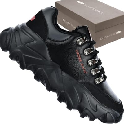 Dames Cross Jeans KK2R4073C Platform Zwarte Stijlvolle Schoenen black