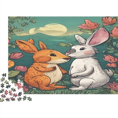 Houten Puzzel - Legpuzzel Puzzelspel - Ontspanning - Unieke Vormen - 75 x 50 cm - Multicolor