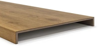 Maestro Dubbele Traptrede PVC Pecan Oak – 1500x550x56 mm | Traprenovatie
