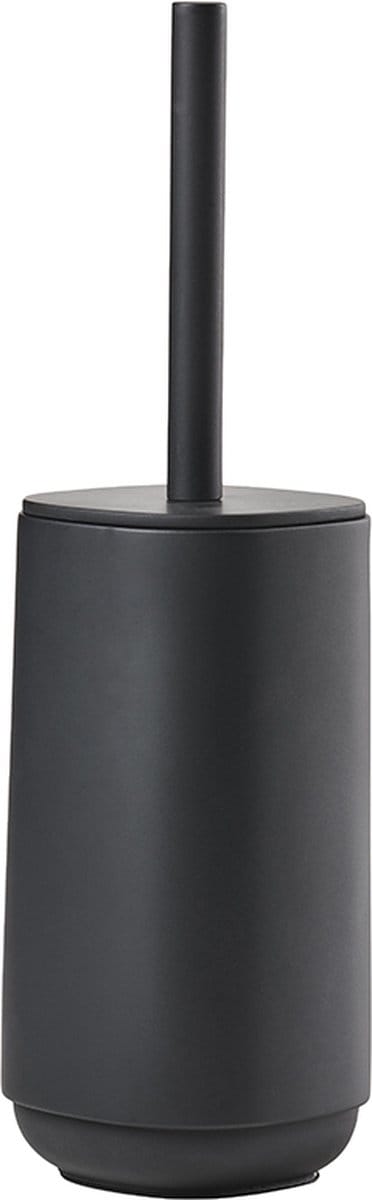 Zone Denmark Time Toiletborstel met Houder - WC Borstel Vrijstaand - Toilet & Badkamer Accessoires - Beton - 36 x 10,5 cm - Zwart