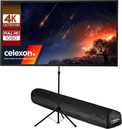 Projectiescherm Statief - Mobiel Scherm - Thuisbioscoop Presentatie - Ultra Lichtgewicht - 199x112cm - Mat Wit