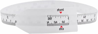 Baby Hoofd Meetlint - Flexibele Liniaal - Baby Groei Meten - Dubbele Schaal - 60 cm - Wit