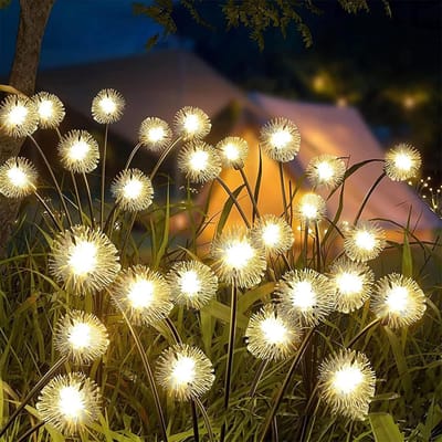 4 stuks 32 LED - Solar Tuinverlichting Buiten - Solar Bewegende Paardenbloem Bij Verlichting Waterdicht - Bewegende Glimwormlampen voor Tuin Pad Gazon Terras Decoraties