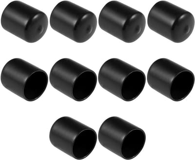 10 stuks rubberen eindkappen 27 mm ID - flexibele ronde schroefdoppen en draadbeschermers voor bouten, schroeven, buizen, kabels en draden - duurzame rubberen hoezen voor bescherming en afwerking