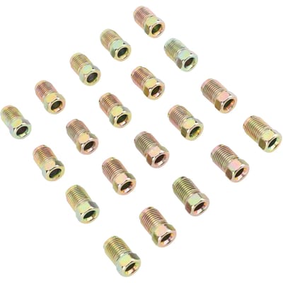 20 Stuks Remleiding Moeren Koppelingen M10 X 1mm Metrisch Remleiding Invert Flare Koppelingen voor 3/16 Inch Remleiding Buis beige