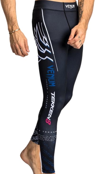 Venum x Tekken 8 Jin Kazama Sportlegging Spats Blauw Zwart Wit - S