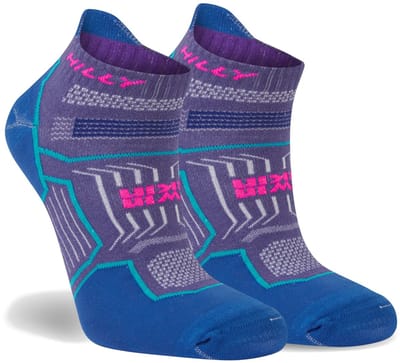 Hilly TwinSkin Socklet - Paars/Blauw - 43-46