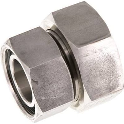 35L & 42L RVS Rechte met Draaidoorvoer 160bar FKM O-ring en Afdichtconus ISO 8434-1