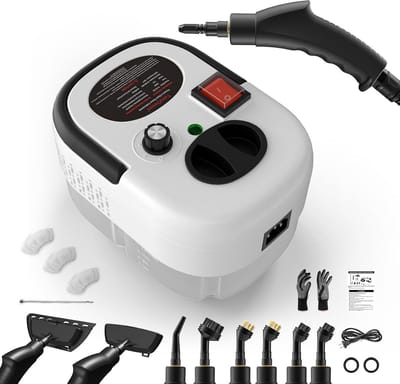 Handstoomreiniger - Draagbare Steamer - Grondige Schoonmaak - 105°C Hete Stoom - 1200ml Tank - Wit