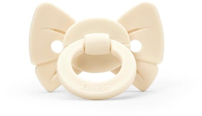 Elodie Binky Bow Newborn Oat White