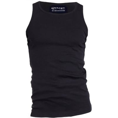 Garage 401 - Singlet Semi Bodyfit ronde hals zwart XXL 100% katoen 1x1 rib