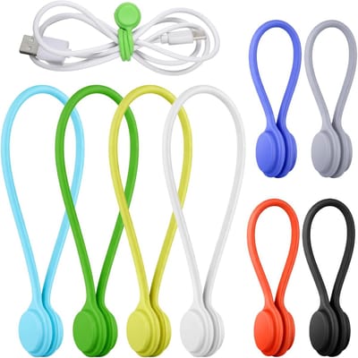 Kabelbinders Kleurrijke Koord Organizer Multifunctionele Koord Ties Accessoires Herbruikbare Kabel Clips Houder Labels Voor Apparaten Organiseren Oplaadsnoeren Kantoor Thuis