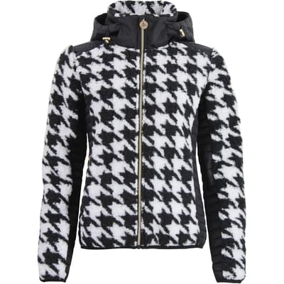 Dames hoodie met rits van twee materialen met borstbadge Peak Mountain