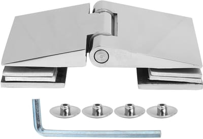 LIVIA HOME- Deurklem 304 Roestvrij Staal - Douchedeurscharnier - Scharnier voor Glazen Deur - Geschikt voor 8-12 mm Glas - Inclusief Accessoires - Gewicht 532g