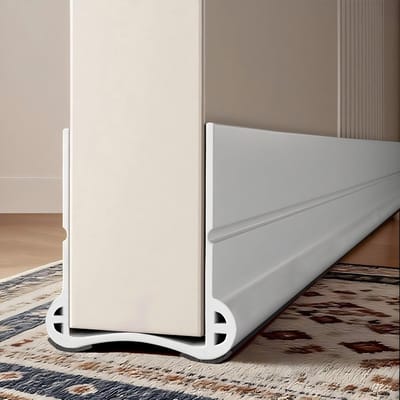 Famanu – Tochtstrip voor deurafdichting tegen tocht en insecten, zelfklevend, 93 cm, siliconen, wit