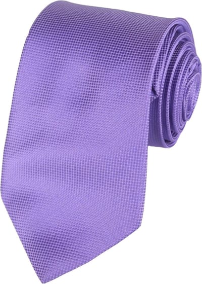 Fako Fashion - Stropdas - Fijne Ruit - Satijn - 8cm - 145cm - Paars