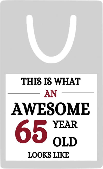 Hacebo® - An awesome 65 year metalen boekenlegger- Hoera 65 jaar - 65 geworden - verjaardagscadeau - cadeau voor opa Bladwijzer boekenleggers - 7.6 cm x 5cm