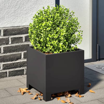 vidaXL - Plantenbak - 30x30x30 - cm - staal - zwart