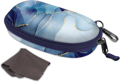 SnelShoppen - Groot Hardcase Brillenetui voor Dames en Heren | EVA Sonnenbrillen Etui met Karabiner en Rits, Ideaal voor Sportbrillen en Zwembrillen