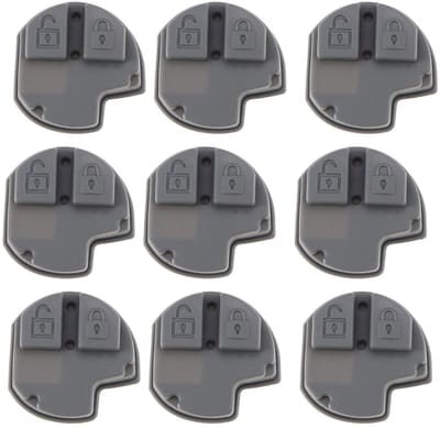 Dailygoods- Autosleutel Rubberen Pad - 2 Knoppen - Vervangende Sleutelfob - Bescherming tegen Krassen - Compatibel met Suzuki - Zwart - Sleutelhanger