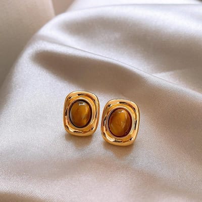 Maillard Bruine Vierkante Geometrische Oorbellen Met Studs Voor Vrouwen Nieuwe Trend Sieraden Eenvoudige Bruiloft Kerst Meisjes Cadeau Sieraden Groothandel gray