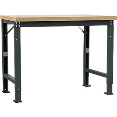 Manuflex werkbank Profi speciaal, tafelblad kunststof, 1250 x 700 mm, antraciet
