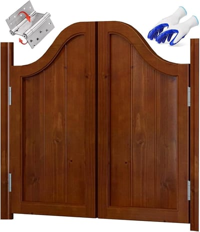Draaideuren - Halve Deuren - Ruimte Verdelen - Automatisch Sluitend - 100x100cm - Bruin