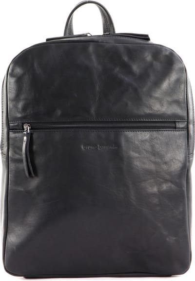 bruno banani Leren Vrije tijd rugzak Rugzak Backpack Black Zwart