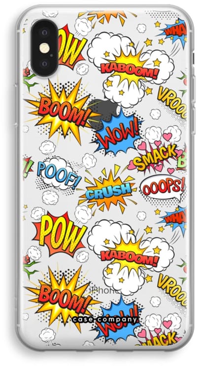 Case Company® - Hoesje geschikt voor iPhone XS hoesje - Pow Smack - Soft Cover Telefoonhoesje - Bescherming aan alle Kanten en Schermrand