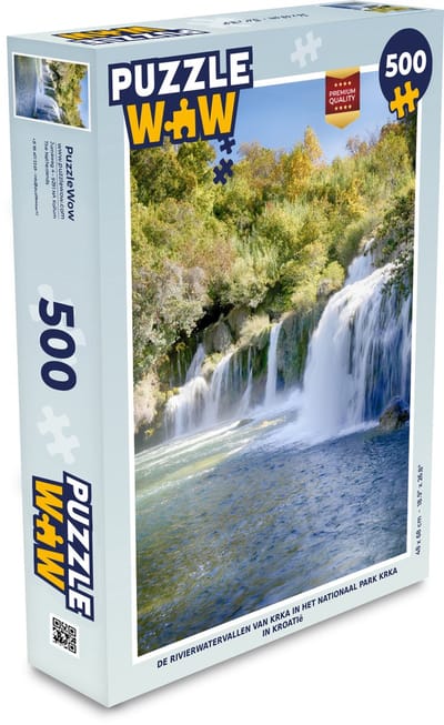 Puzzel De rivierwatervallen van Krka in het Nationaal Park Krka in Kroatië - Legpuzzel - Puzzel 500 stukjes