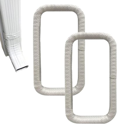 Dakgootbeschermer Set - Afvoerpijp Beschermers - Verstoppingsvrij Werken - Duurzaam Weerbestendig Rubber - S 3x2inch L 4x3inch - Wit