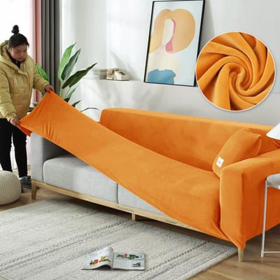 Bankhoes Stretch Fluwelen Antislip Bankhoezen Voor Woonkamer L Vorm Sectionele Bankhoes Fauteuilhoezen 2pcs pillowcase