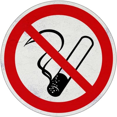 Verboden te roken verbodsbord | Sign Again materiaal | 10 cm
