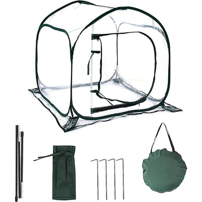 Mini serre de jardin transparente isolée et chaude