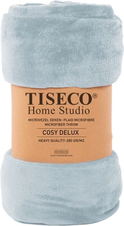 Tiseco Home Studio - Deken COSY DELUX - microflannel - 280 g/m² - 240x220 cm - Silver blue