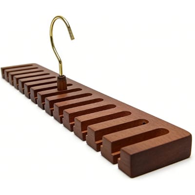 Houten Riemenrek voor Kledingkast Wandmontage Stevig Ruimtebesparend Stropdas en Riem Hanger Organizer Houder Biedt plaats aan 14 Riemen 38cm/15in
