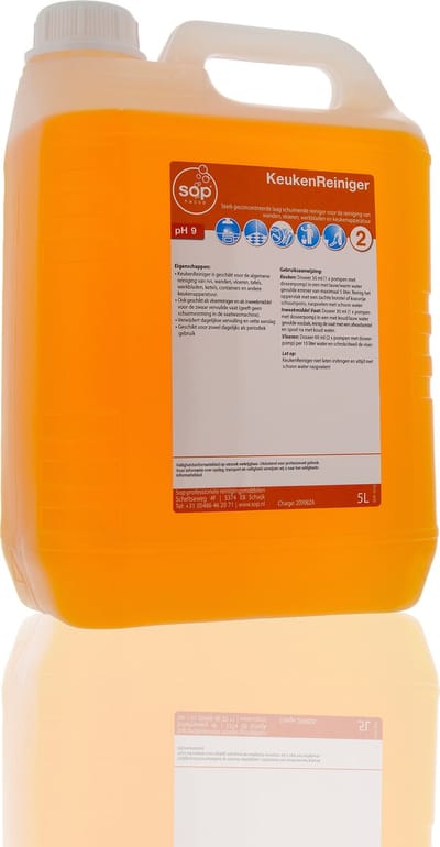 SOP - HACCP Keukenreiniger 5 Liter - wanden - vloeren - tafels - werkbladen - ketels - containers