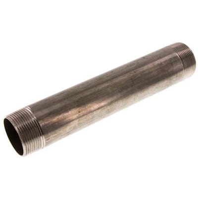 R 1 1/2'' RVS Dubbele Pijpnippel 20 Bar DIN 2982 - 240mm - FL2S-M-ST-112R-240L