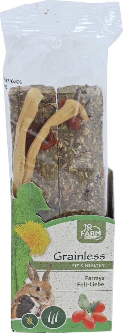 JR Farm - knaagdier - Grainless Farmys - vacht liefde - 140 gram